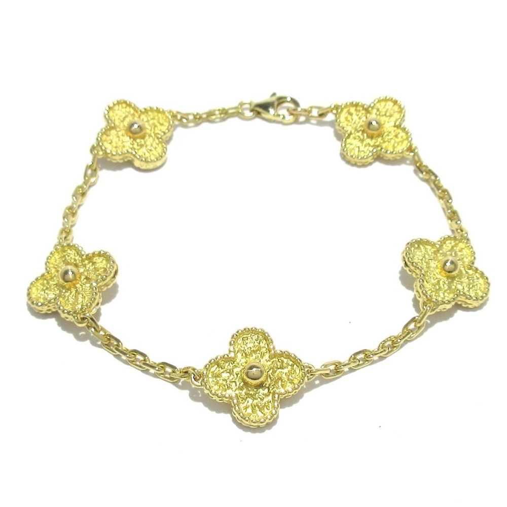 Van Cleef and Arpels Vintage Alhambra Gold Bracelet